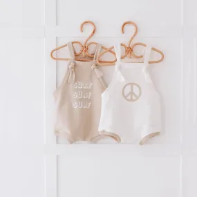 PEACE vanilla  bummie romper