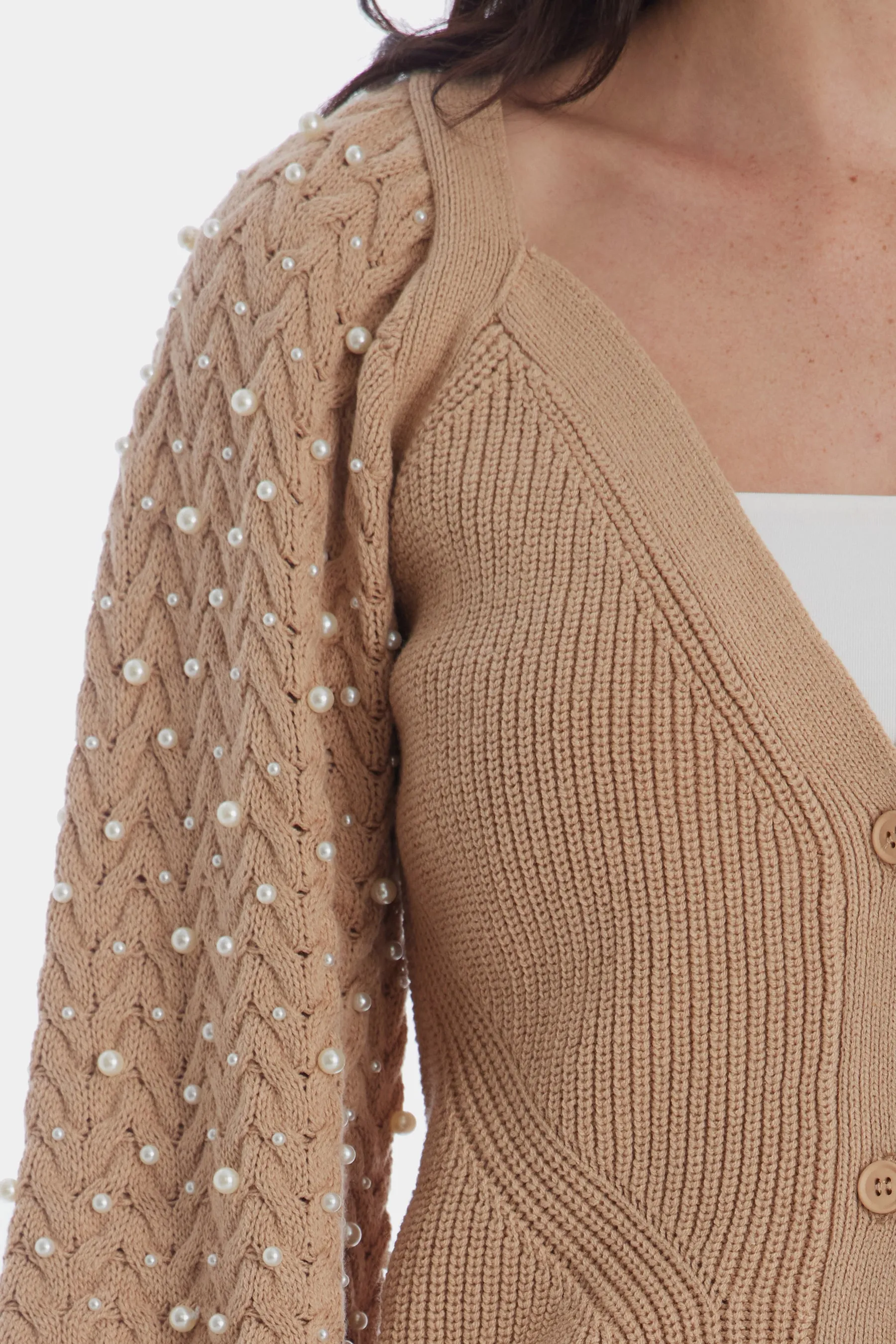 Pearl Chevron Detail Cardigan