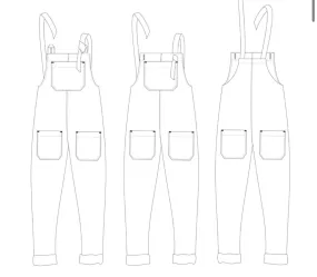 pre order Adult dungarees