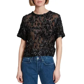 Rag & Bone Gia Cropped Sequin Top