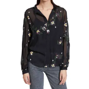 Rag & Bone Stevie Floral Embroidery Shirt