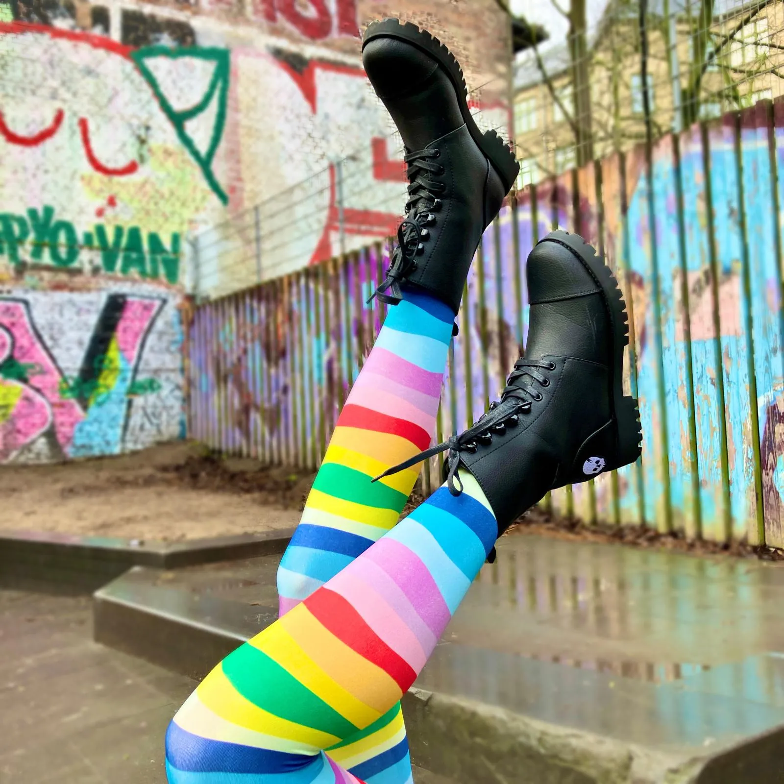 Rainbow Panorama Tights by Margot