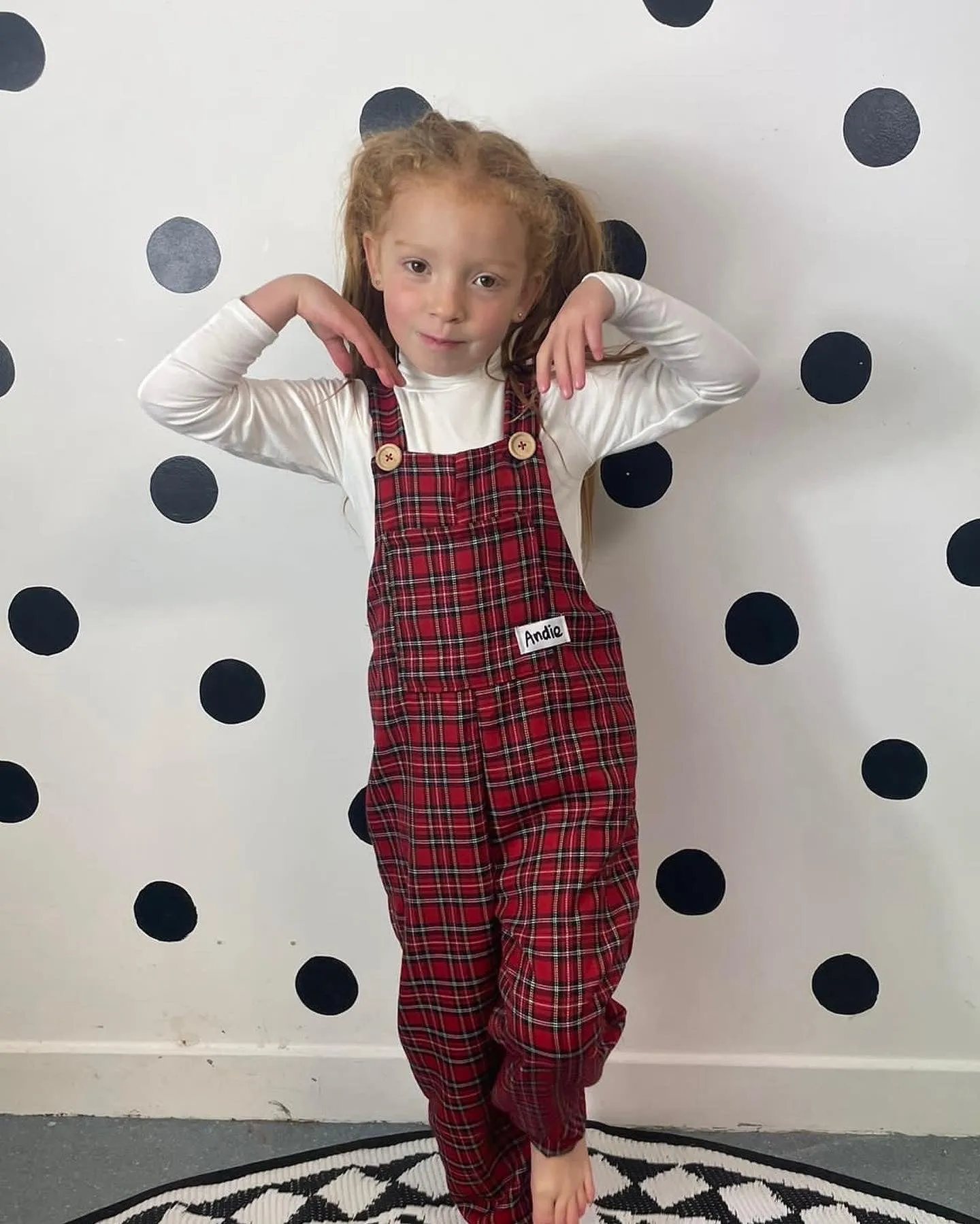 Red Tartan Dungarees (3mnths -14yrs)