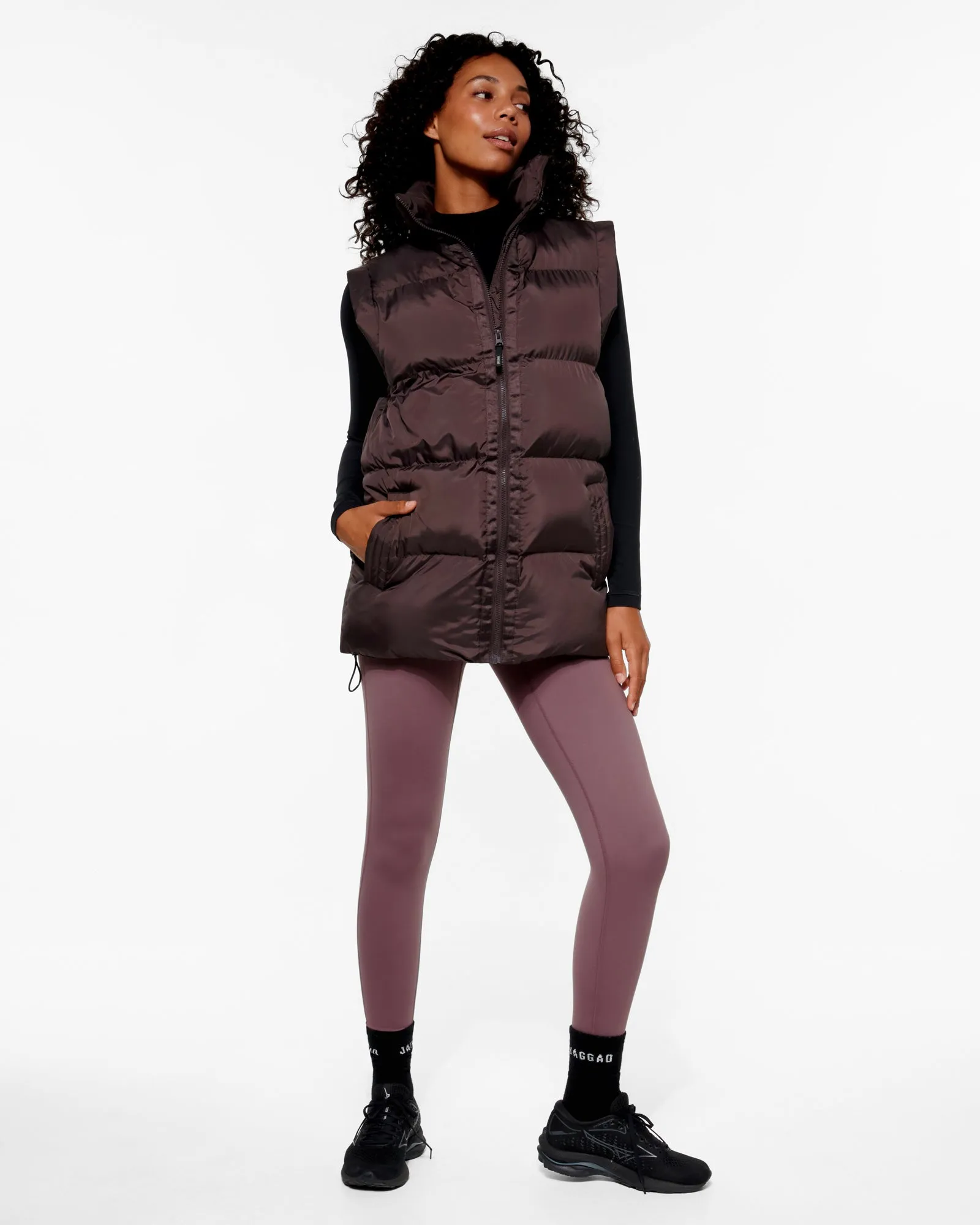 REFLECT PUFFER VEST  RAISIN