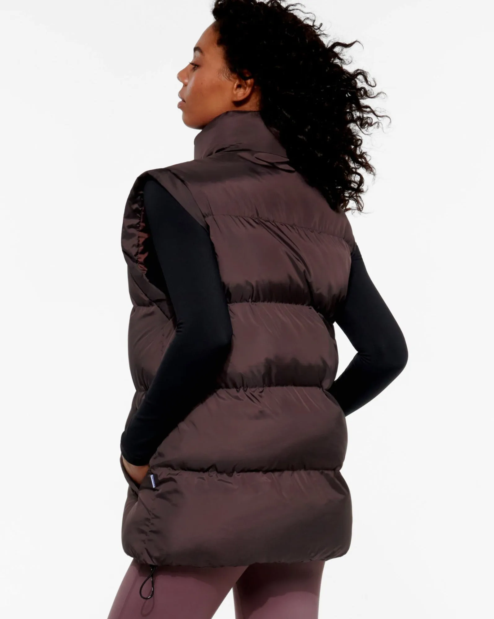 REFLECT PUFFER VEST  RAISIN