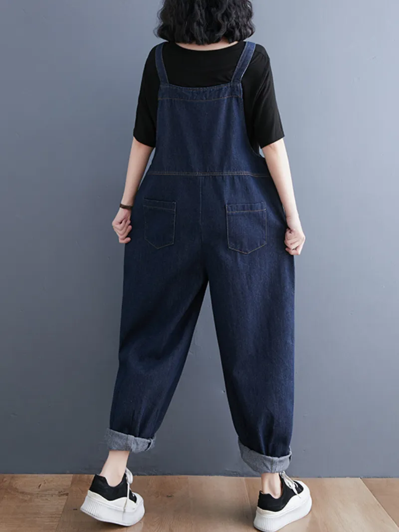 Revolt Women Super Comfy Denim High Waist Overalls