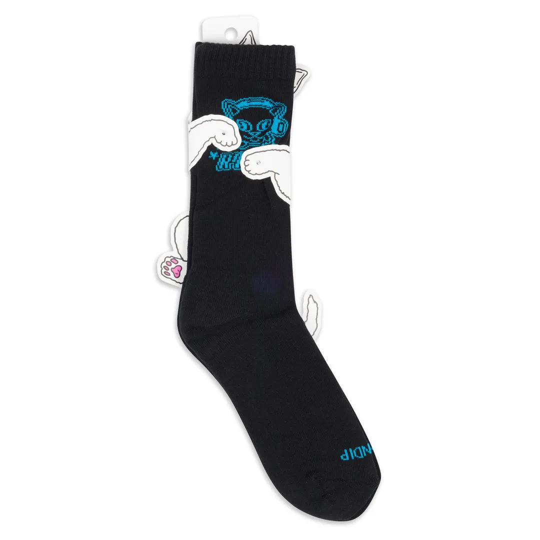 RIPNDIP KAWAII NERM SOCKS-BLACK