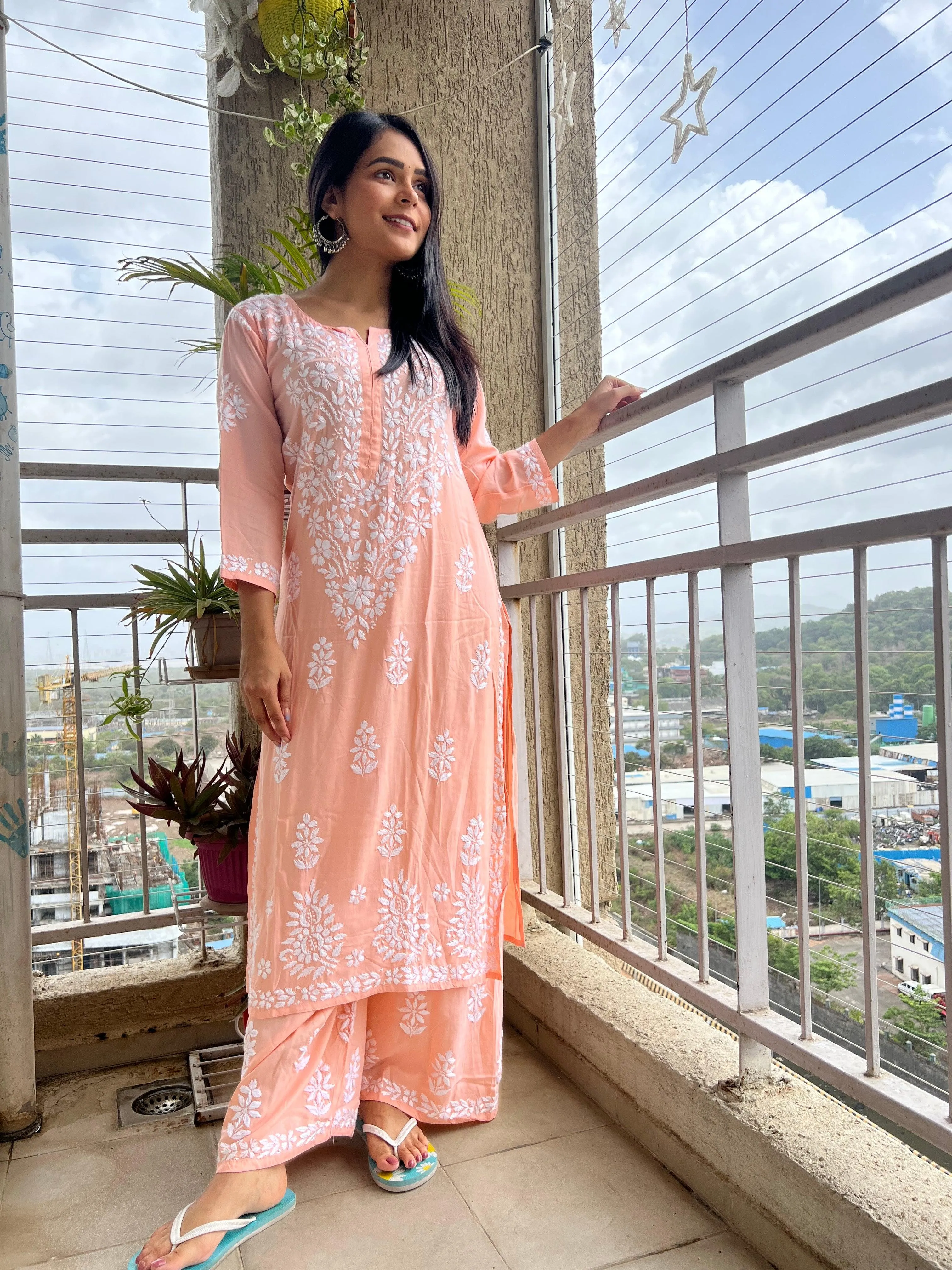 Sonal Chikankari Modal Co-ord Set