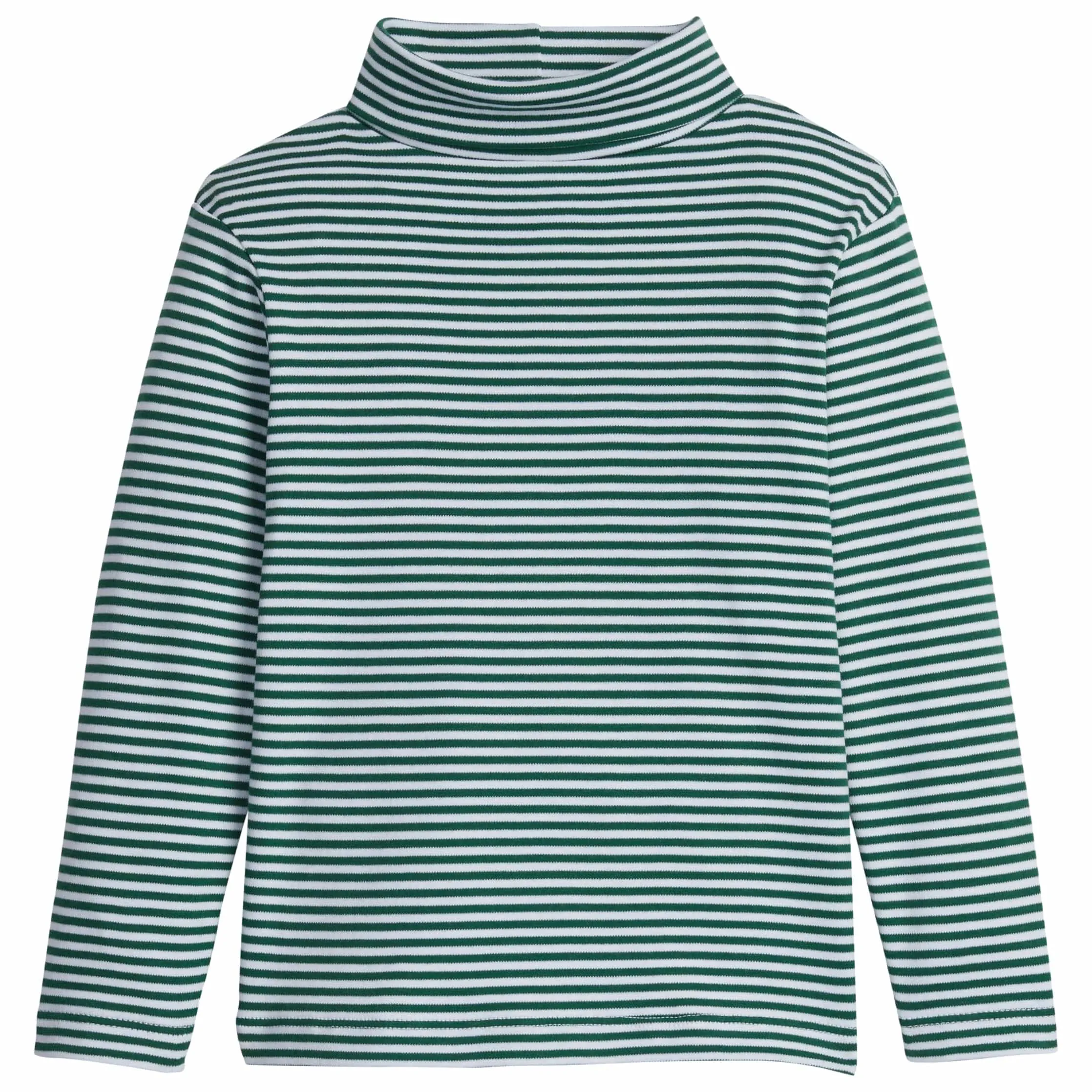 Striped Turtleneck - Hunter Green