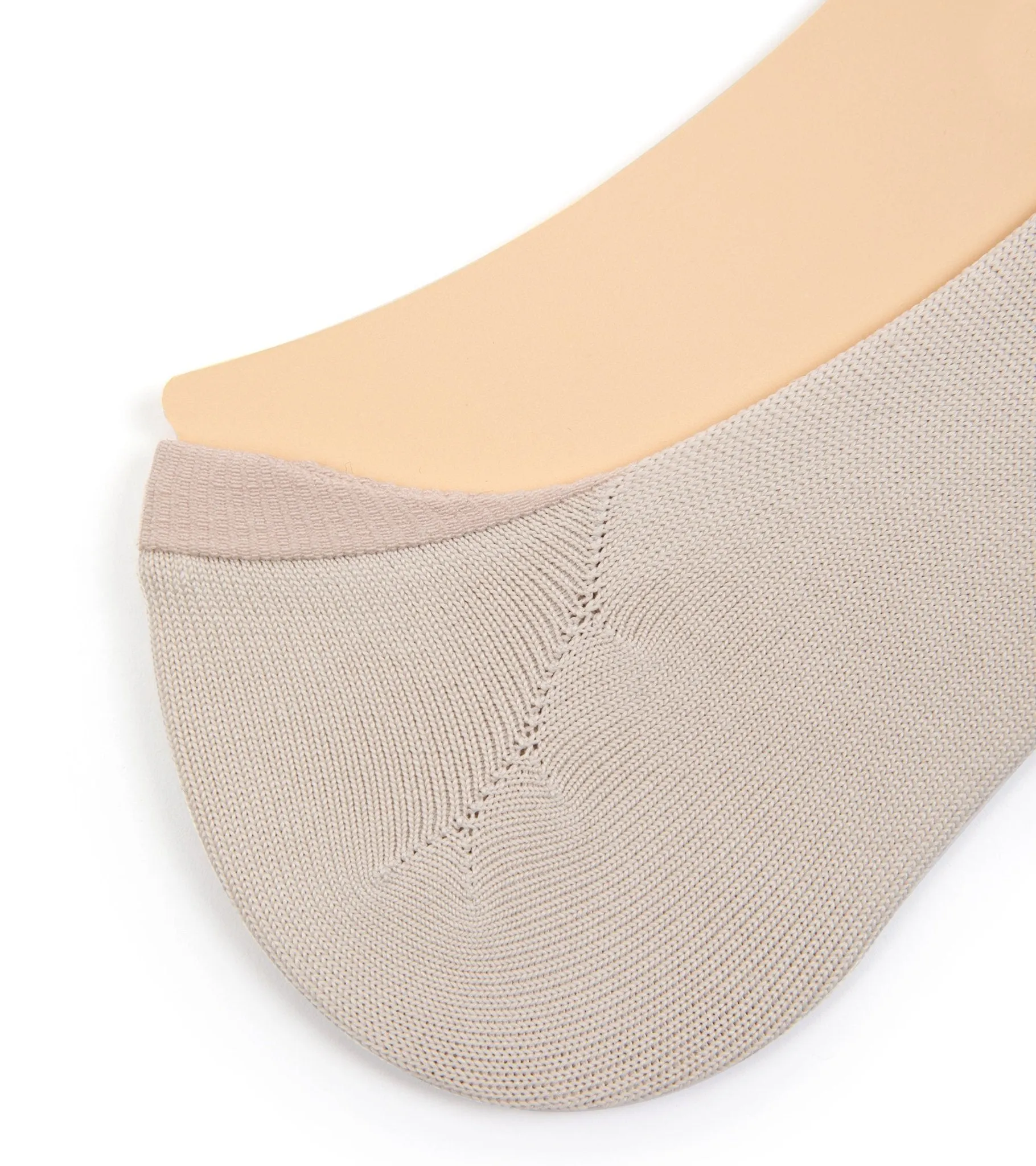 Tabio No-Show Socks: Beige