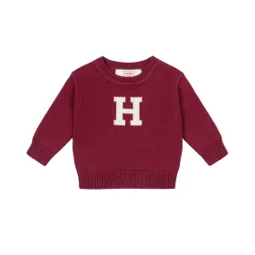 Sure! An optimized title for the e-commerce product The Baby H Sweater could be:

Cozy Baby H Sweater - Soft Knit Pullover for Infants & Toddlers

This title includes modifiers to convey comfort, style, and the target age range.