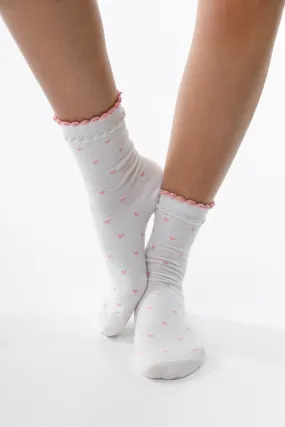 TWO PACK LIGHT FRILL SOCKS