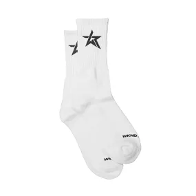 WKND Riot Logo Socks - White/Black